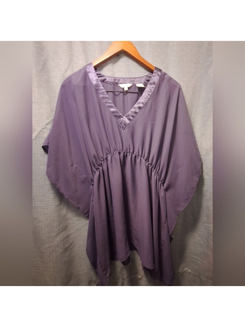 Women's Lavender Purple Sheer Nightgown Top XL